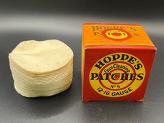 Vintage Hoppes Cleaning Patches With Original Box, 12-16 Gauge