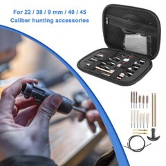 19pcs/set Tactical Gun Cleaning Kit for 22/38/9/40/45mm Caliber for Handgun Rifl