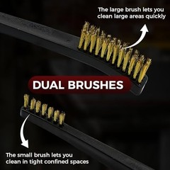 12 Pack Double-Ended Gun Cleaning Brushes Set – Brass & Nylon Handle, All-Purpos