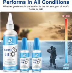 6 oz Airsoft Oil lubricating with Needle Oiler Pure Silicone Lubricant Airsoft C