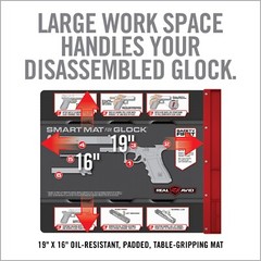 Real Avid Glock Cleaning Mat With Magnetic Parts Tray – 19”x 16” (AVGLOCKSM)