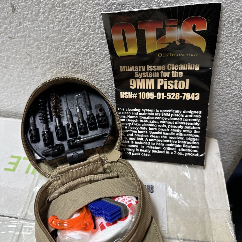 Otis Tech 9 MM Weapon Cleaning Kit Coyote BROWN NEW SEALED IN PACK