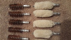 12 Pcs 20 ga (6)Cleaning Bore Brushes & (6)Swabs 20 Gauge Shotgun