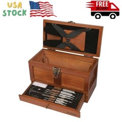 Outers Wooden Chest Cleaning Kit 25pc Universal Gun Care Wood Box Tool Box